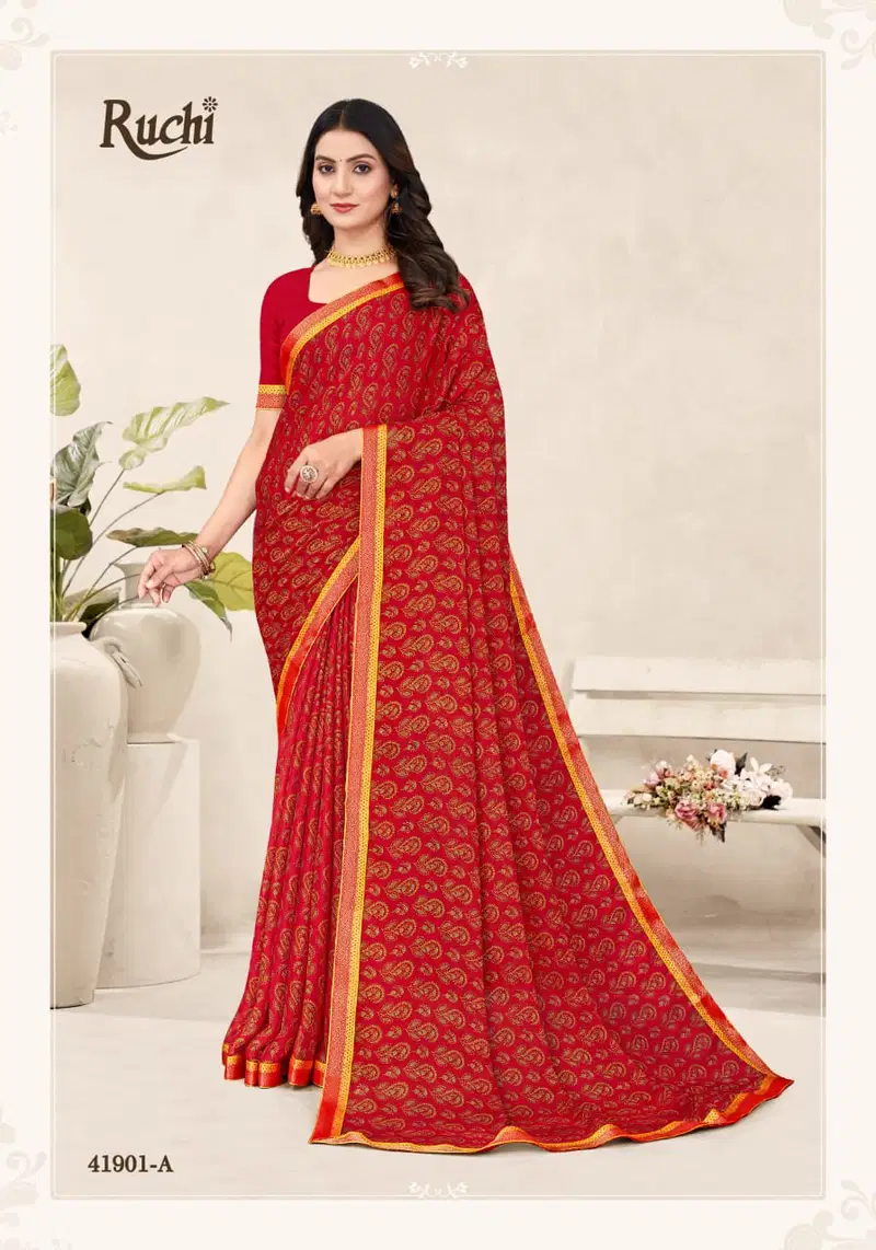 Simayaa Vol 34 By Ruchi Chiffon Daily Wear Saree Exporters In India
